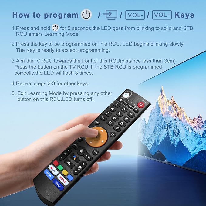 Replacement Learning Bluetooth Voice Remote Control fit for vSeeBox V3 Plus/Pro Models