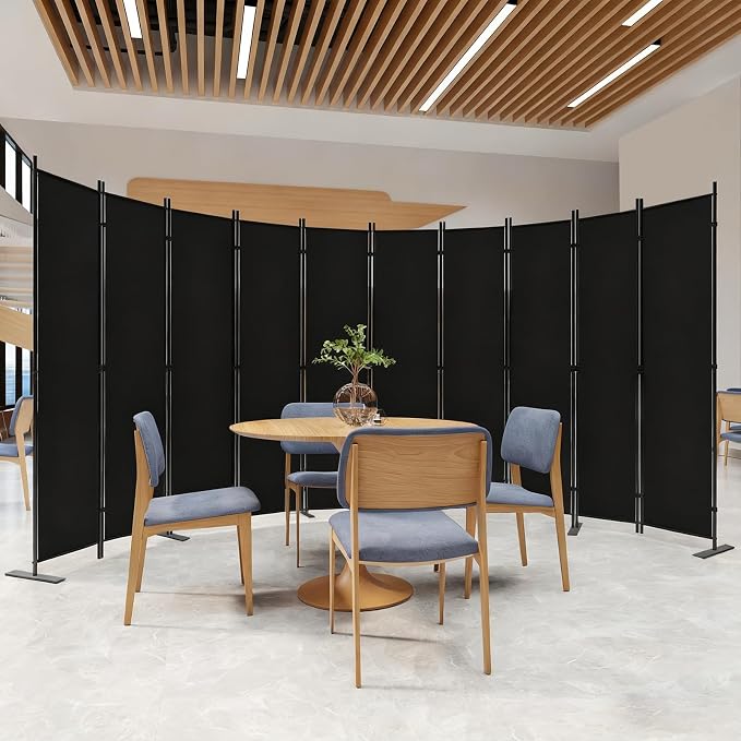 C-Hopetree 10 Panels Room Divider, 6 Ft Tall Indoor Folding Privacy Screen - Image 6