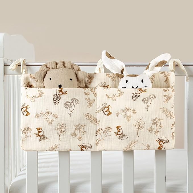 Lily Brown Cribs Storage Bag Baby Bedside Hanging Storage Bag - Image 7