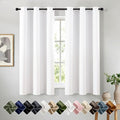 Pure White Blackout Curtains for Bedroom Living Room W40 x L63 Inch | 63 Inch by Woaboy