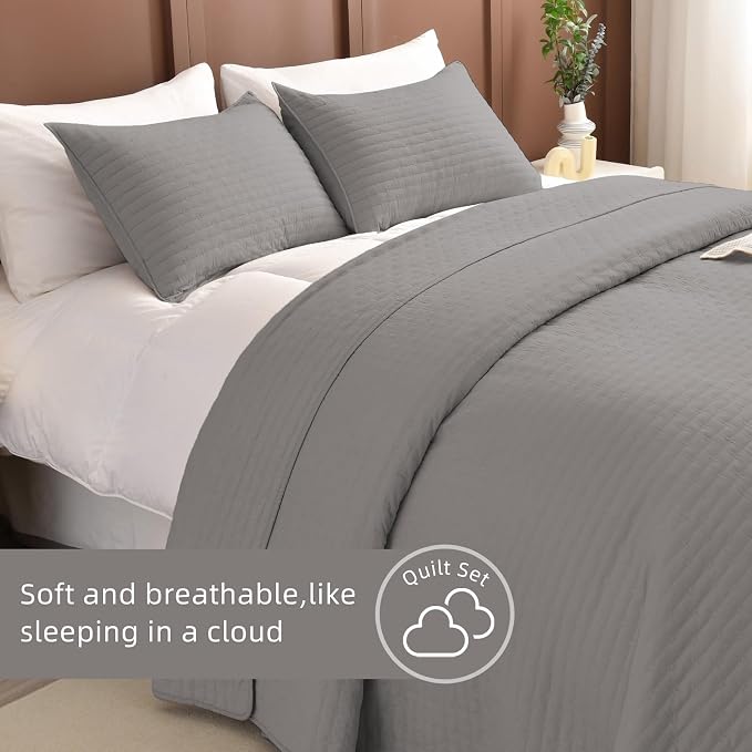 Lady Ann Gray Oversized King Bedspread 120x120 - Image 2