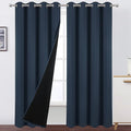 100% Blackout Navy Curtains by Lemomo