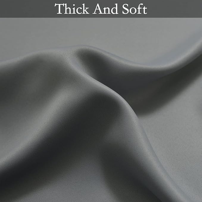 SimpleHome Ombre Grey to Grey White Curtains - Image 8