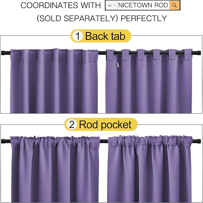 NICETOWN Blackout Curtain Panels - Image 3