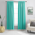 84 Inch Turquoise Curtains Home Decoration Privacy Protection by DONREN