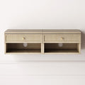 Nathan James Jackson Wall Mounted Rattan Floating Bedroom Nightstand by Unknown