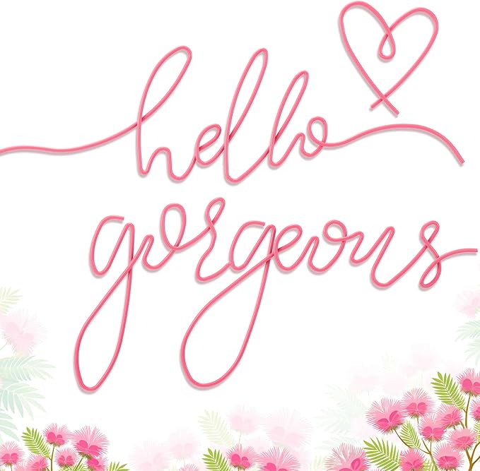 Hicarer Metal Hello Gorgeous Wall Art Minimalist Wall Decor, Classic | by Hicarer