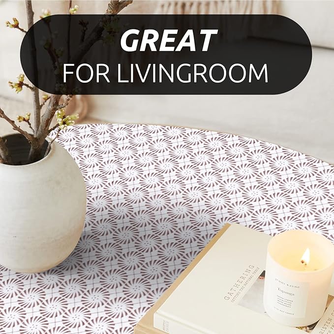 RAY STAR 12X120 Inch Shelf Liner for Kitchen Cabinets, Non-Adhesive Cabinet Liner Washable, PVC Drawer Liner for Dresser Non-Slip Bathroom (Circle)(8 Roll)