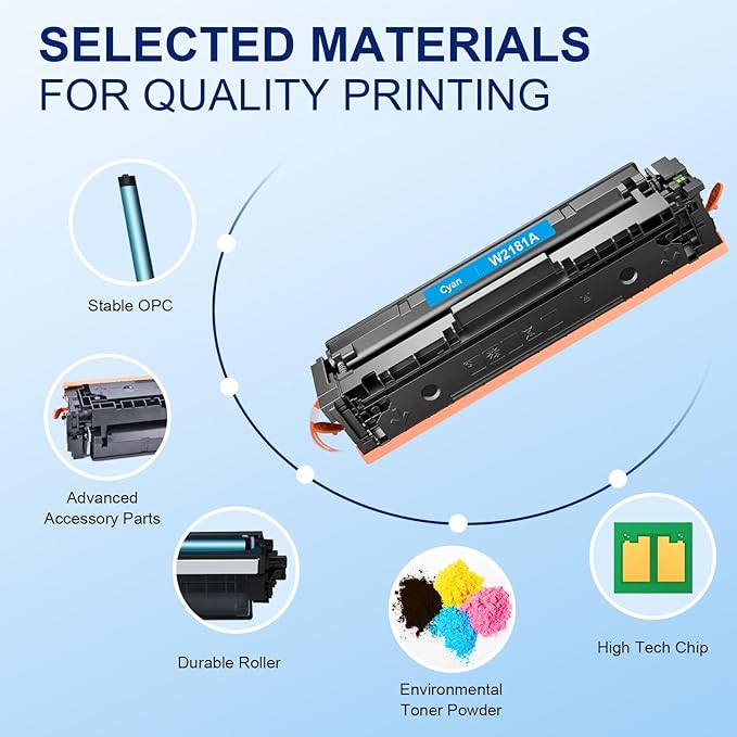 218A Toner Cartridges 4 Pack (with Chip) Compatible Replacement for HP 218A 218X for HP Color LaserJet Pro MFP 3301fdw 3301cdw 3301sdw Pro 3201dw Printer High Yield Ink W2180A W2180X (B/C/Y/M)
