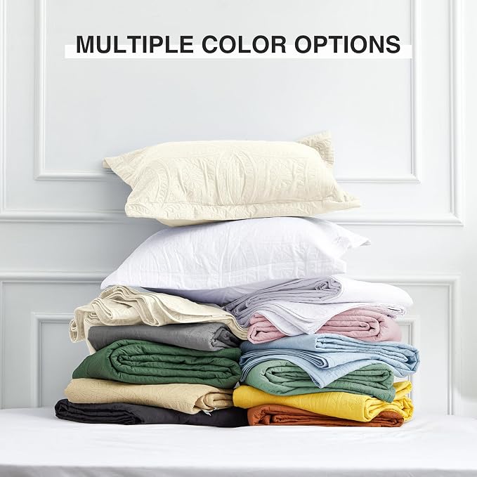 Love's cabin Oversized King Size Quilt Bedding Set Beige Bedspreads - Image 7