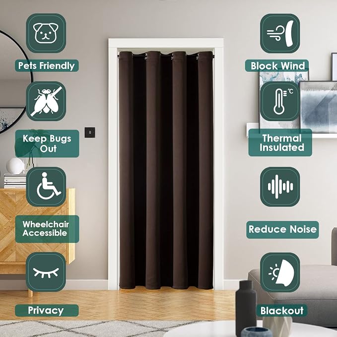 ChrisDowa Blackout Curtains Door Curtain - Image 2