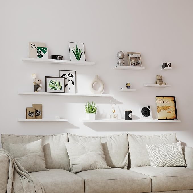 White Floating Shelves for Wall Decor, 60 in Shelf - Image 6