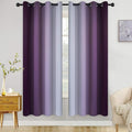 COSVIYA Grommet Room Darkening Ombre Purple Curtains W52xL72 inch | Purple and by COSVIYA
