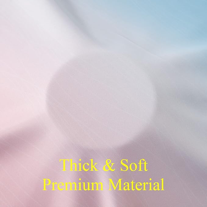 Pink and Blue Ombre Curtains for Bedroom 72 Inch Long | Room Darkening Curtains - Image 8