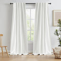 Natural Blackout Curtains 108 Inch Length 2 Panels, Boho Farmhouse Window by KEQIAOSUOCAI