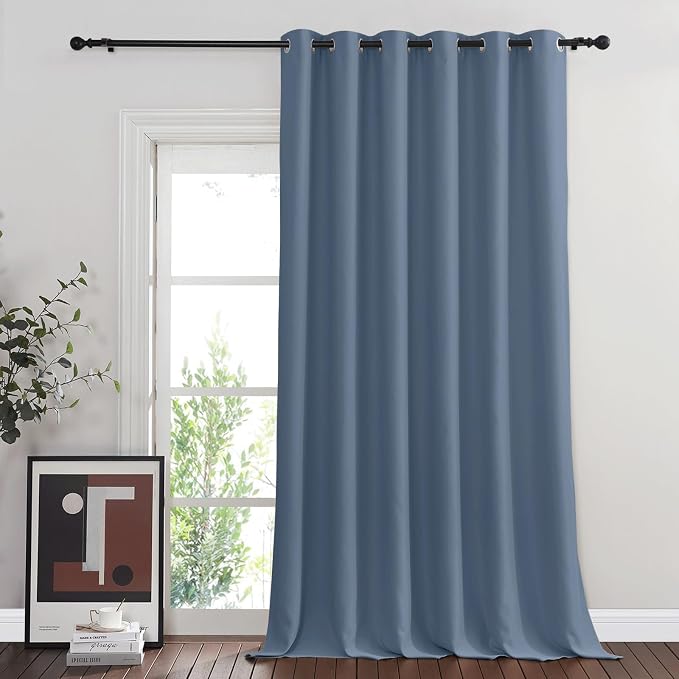 NICETOWN Sliding Door Curtain 108 inches Long, Grommet Blackout Patio Door by NICETOWN