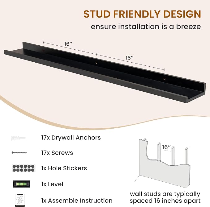 Picture Ledge Shelf, Floating Shelves - Image 5
