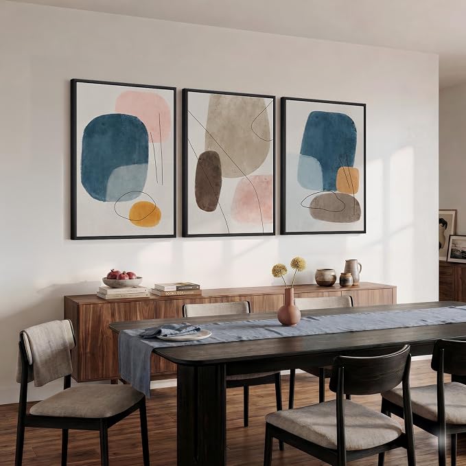 Large Framed Abstract Canvas Wall Art - Image 2