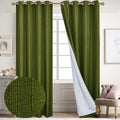 Diraysid 100% Blackout Curtains Olive Green Linen Curtains by Diraysid%2C+refresh+your+life