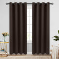 COSVIYA Grommet Room Darkening Dark Brown Curtains 84 inch Long by COSVIYA