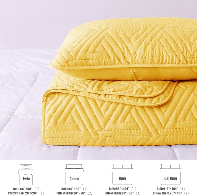 Whale Flotilla Soft Geometric King Quilt Set - Image 5