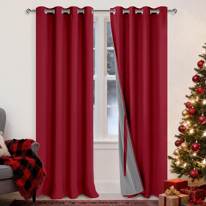 XWZO Full Shading Blackout Curtains 95 Inches Length by XWZO