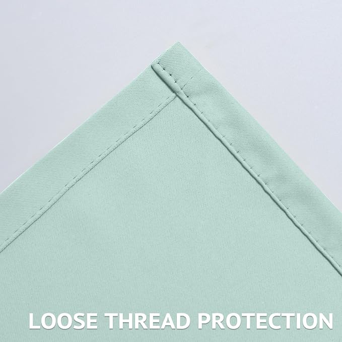 COSVIYA Grommet Room Darkening Aqua Curtains 84 inch Long - Image 4