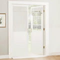 RYB HOME Natural Linen Textured French Door Window Curtains 100% Blackout | by RYBHOME