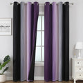 Black and Purple Ombre Blackout Curtains 90 Inch Length | Room Darkening by ESTELARTEXTILER