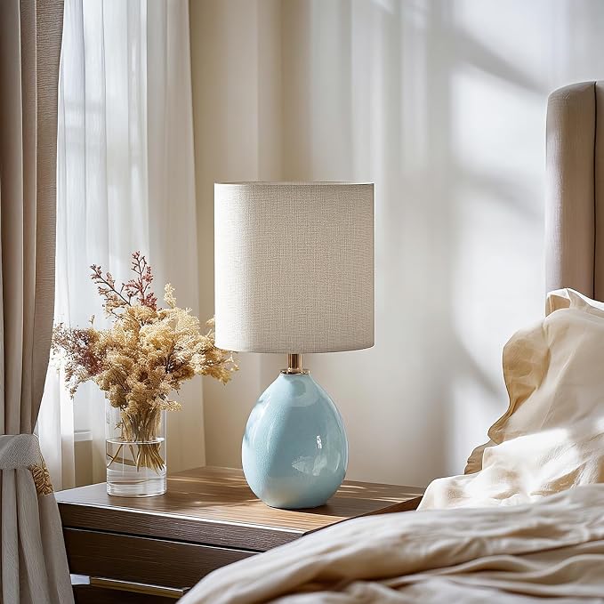 18.5" Table Lamp Set of 2 for Living Room Bedroom, Bedside Lamps for Night - Image 8