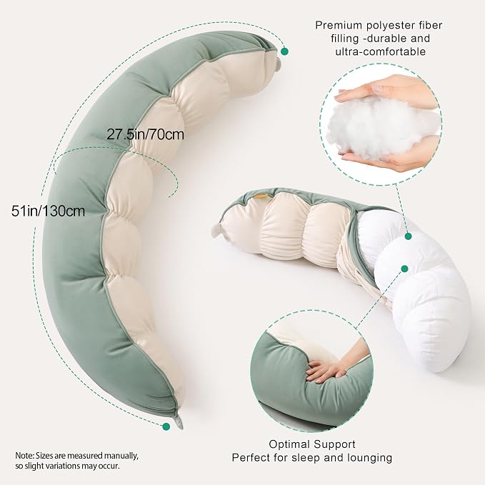 Peallow – Long Round Body Pillow - Image 3