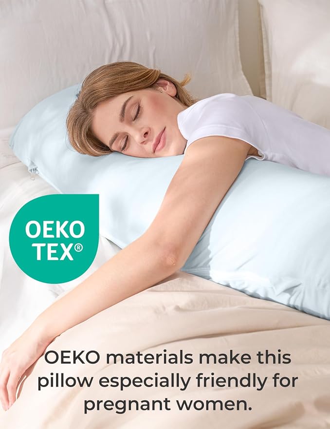 Momcozy J Shaped Pregnancy Pillow, Maternity Body Pillow - Image 4