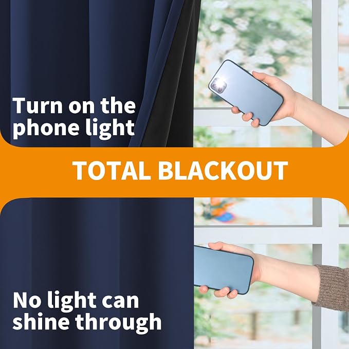 YoungsTex 100% Blackout Curtains 54 Inch Length - Image 7