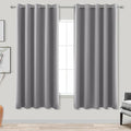 KOUFALL Grey Grommet Insulated Thermal Room Darkening Blackout Curtains by KOUFALL