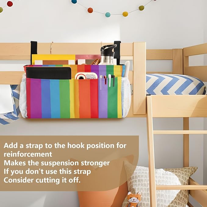 Bedside Caddy Hanging Bunk Bed Caddy Bed Organizer Hanging Pocket - Image 6