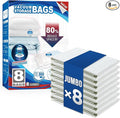 TAILI 8 Pack Vacuum Storage Bags, Jumbo Size, Cream | Vacuum Seal Bags by TAILI