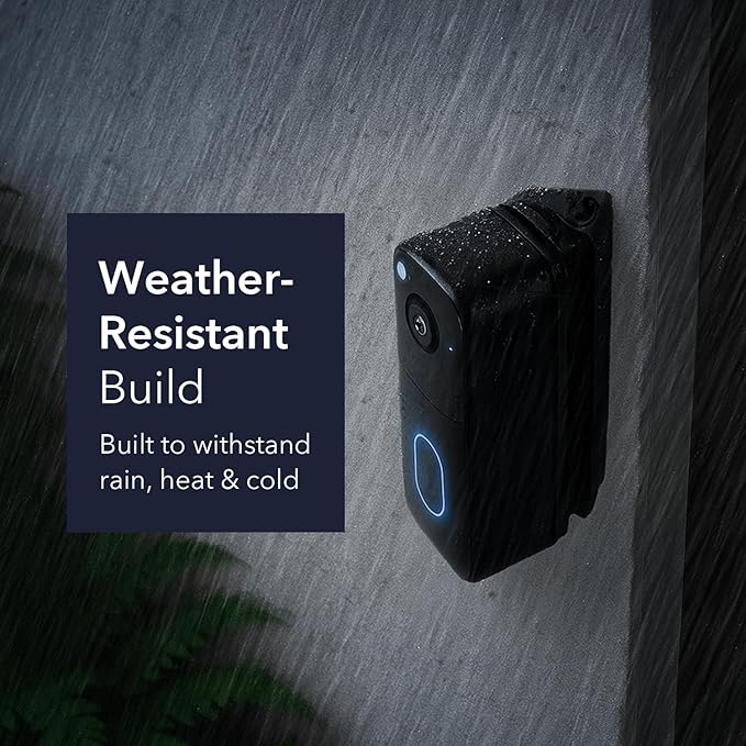 Wasserstein Horizontal Adjustable Angle Mount & Wall Plate Compatible with Blink Video Doorbell (1st Gen & 2nd Gen) - 35° to 55° Adjustable Wedge Mount for Blink Doorbell Camera (Black)