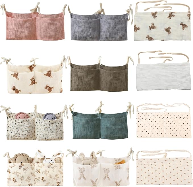 Baby Bedside Hanging Bags Storage Organizer Milk Bottle Toy Crib Baby Nappy-Bag - Image 6