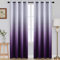 SimpleHome Ombre Gradient Purple White to Gray Curtains by SimpleHome