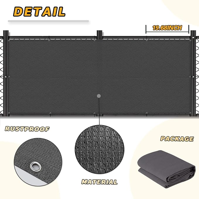 LOVE STORY 3' x 13' Balcony Privacy Screen Cover - Image 4