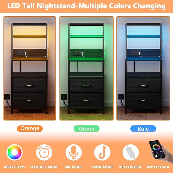 Night Stand, Tall Nightstand - Image 6