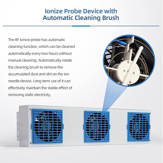 FEITA Ionizing Air Blower New Cleaning Type Anti Static Ionizer Fan ESD Ionizer Static Eliminator Anti-static Blower Suspended Multi-ESD Fan
