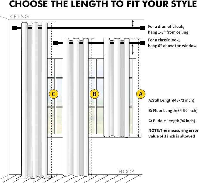 MIULEE Grey 100% Blackout Curtains - Image 8