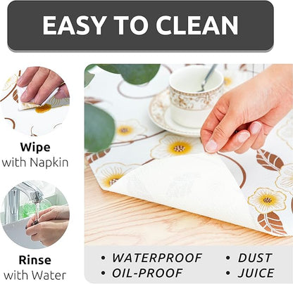 RAY STAR 12X120 Inch Shelf Liner for Kitchen Cabinets, Non-Adhesive Cabinet Liner Washable, PVC Drawer Liner for Dresser Non-Slip Bathroom (Yellow Flower)(5 Roll)