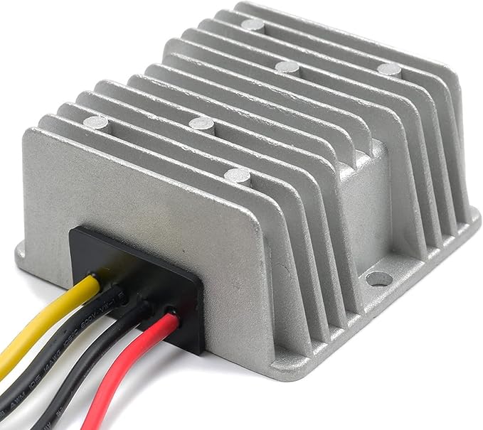 QJFCare DC Converter Voltage Reducer 36V 48V Step Down to 24V 20A 480W, Waterproof Big-Size Voltage Reducer, High-Power DC/DC Power Supply Module Buck Transformer, for Golf Cart, forklifts, Car