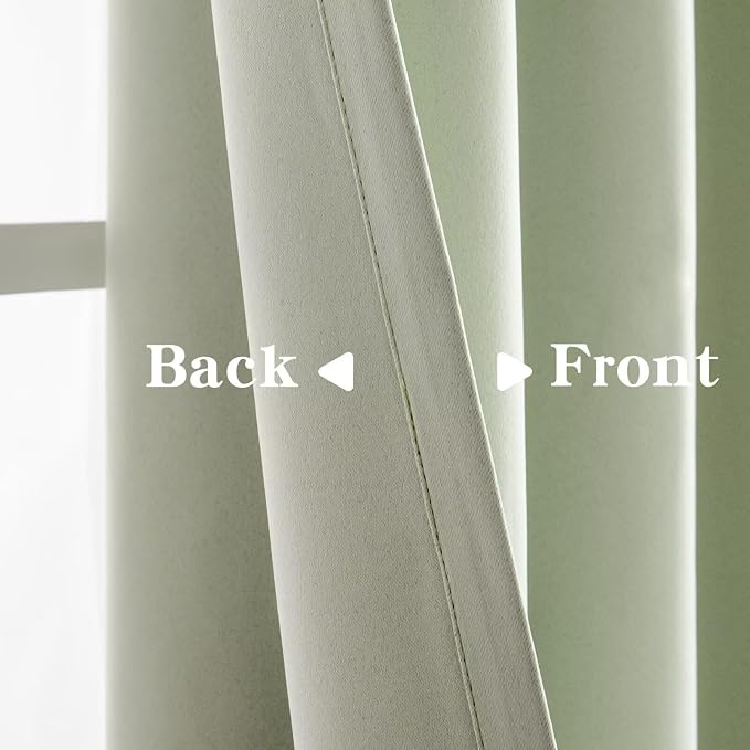 IGEMAEVE Blackout Curtains for Bedroom Grommets Sage Green 52" W x 84" L | - Image 4