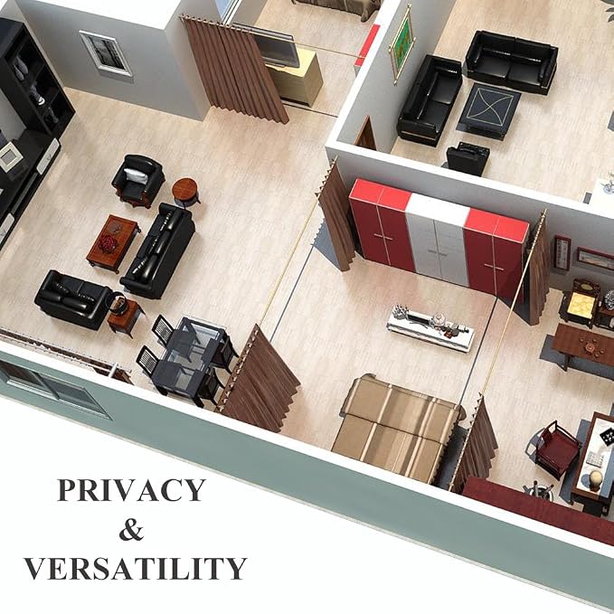 NICETOWN Privacy Room Divider Curtain Screen Partitions, Sound Blocking - Image 5
