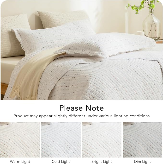 Lady Ann Oversized King Quilt 128x120, Lightweight & Soft Farmhouse Coverlet - Image 10