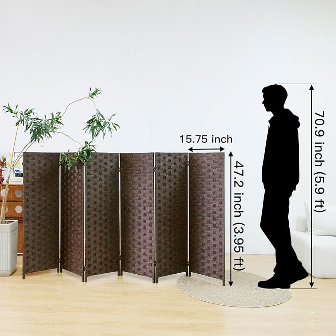 6 Panel Double Sided Short Room Divider - Image 5