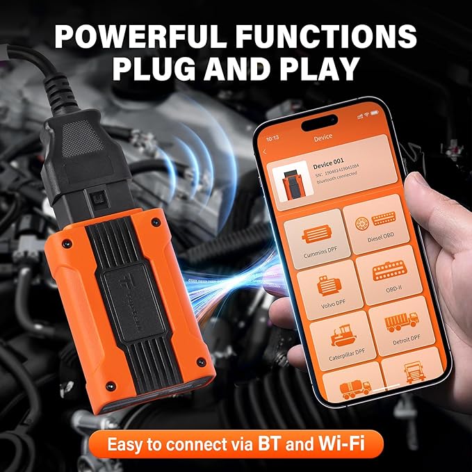 TopTekk Regen Device and DPF Condition Detection, Compatible with Detroit Engines, Advanced Error Code Clearing and Regeneration